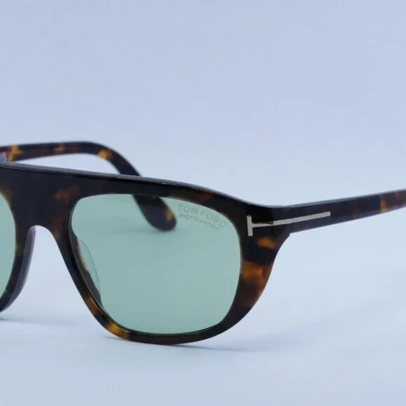 Tom Ford Edward FT1002 52N Sunglasses Dark Havana Aviator  display picture 2